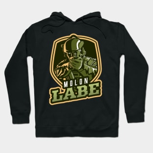 Man's Pointing A Gun | Molon Labe Hoodie